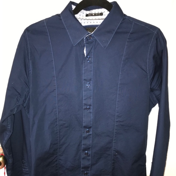 Blue button up shirt - Picture 2 of 2